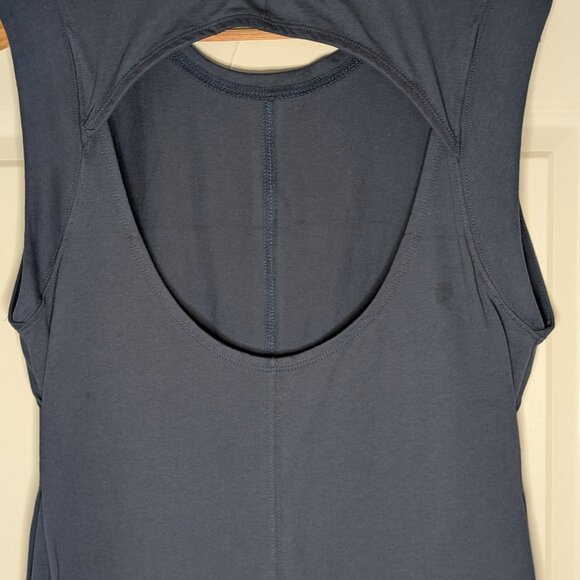 NWT Free People FP Beach Maxi Exposed Back Dress Blue Medium - Picture 6 of 11